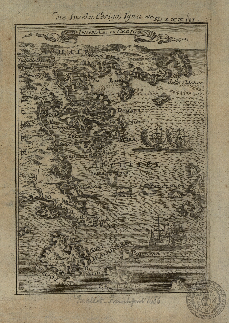 I. d' Igna et de Cerigo: die Inseln Cerigo, Igna etc.